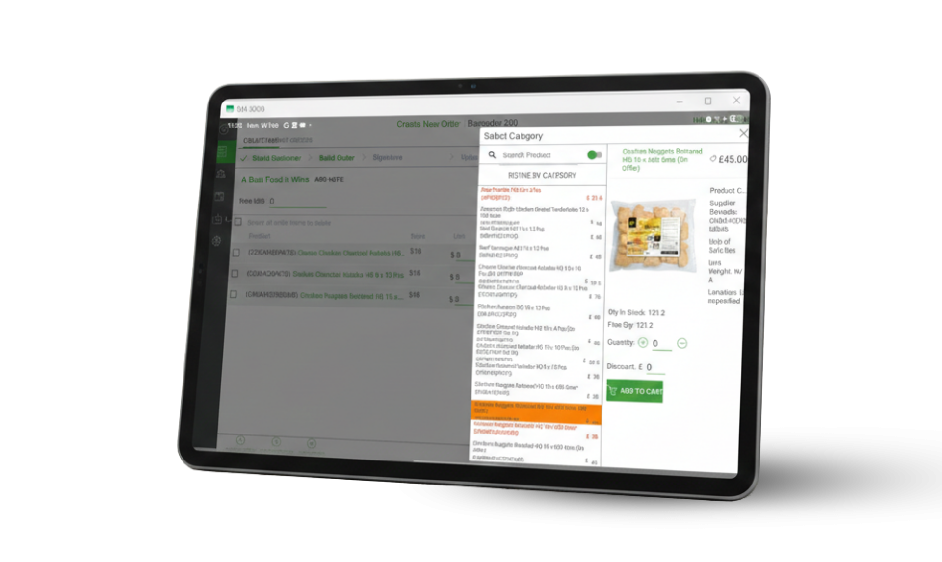 Barcoder 250 Mobile Sales App for Sage 50 interface