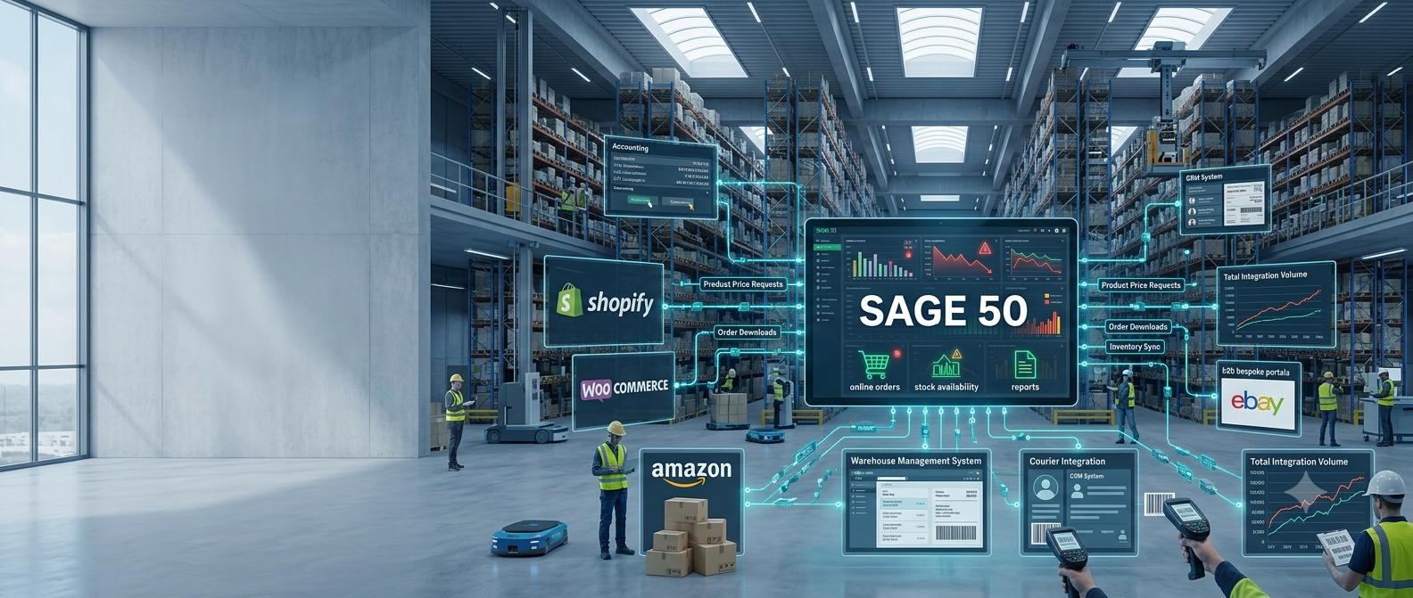 Ecommerce integration with Sage 50 illustration