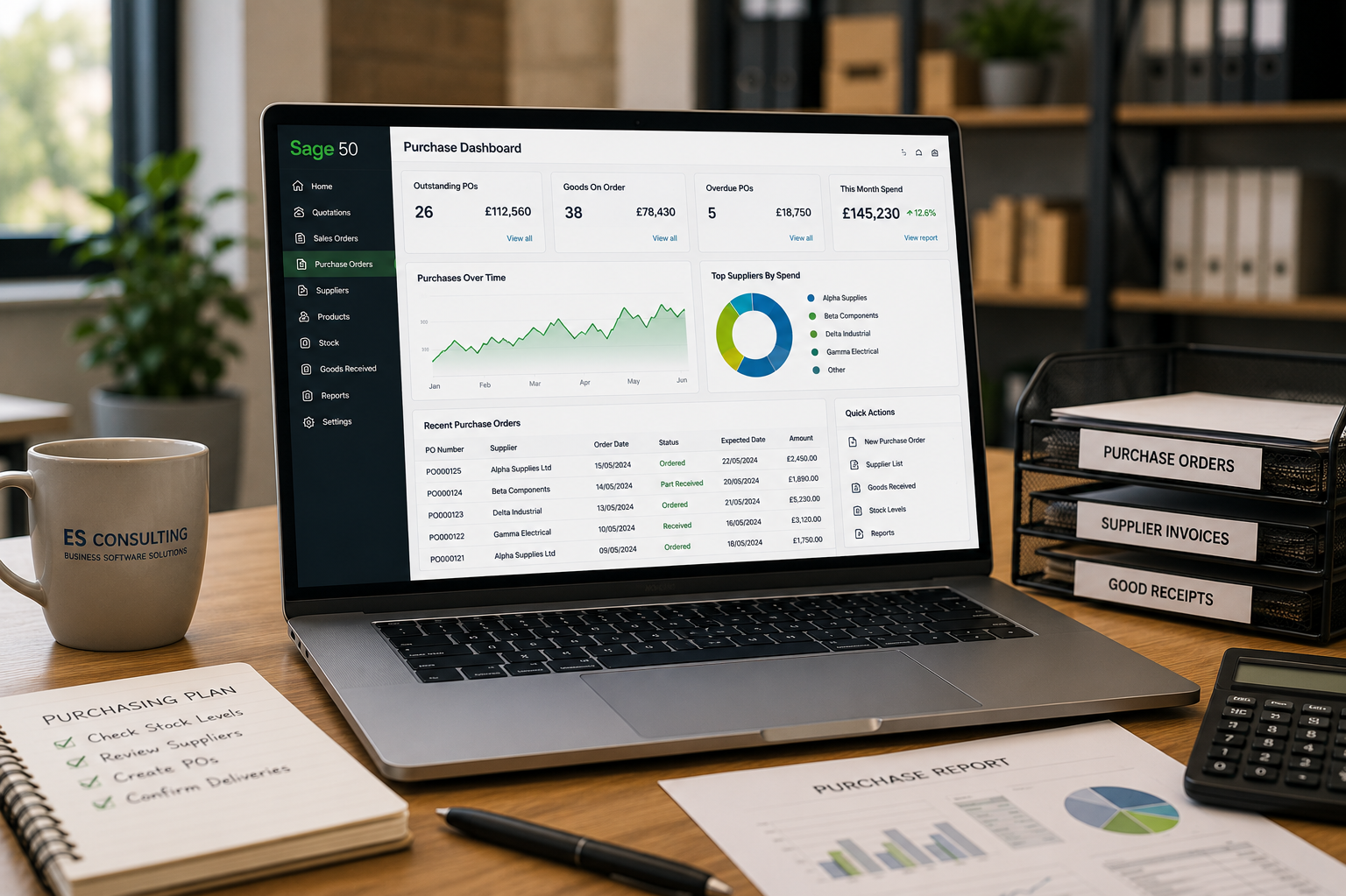 Sage 50 POP with intelligent supplier order management